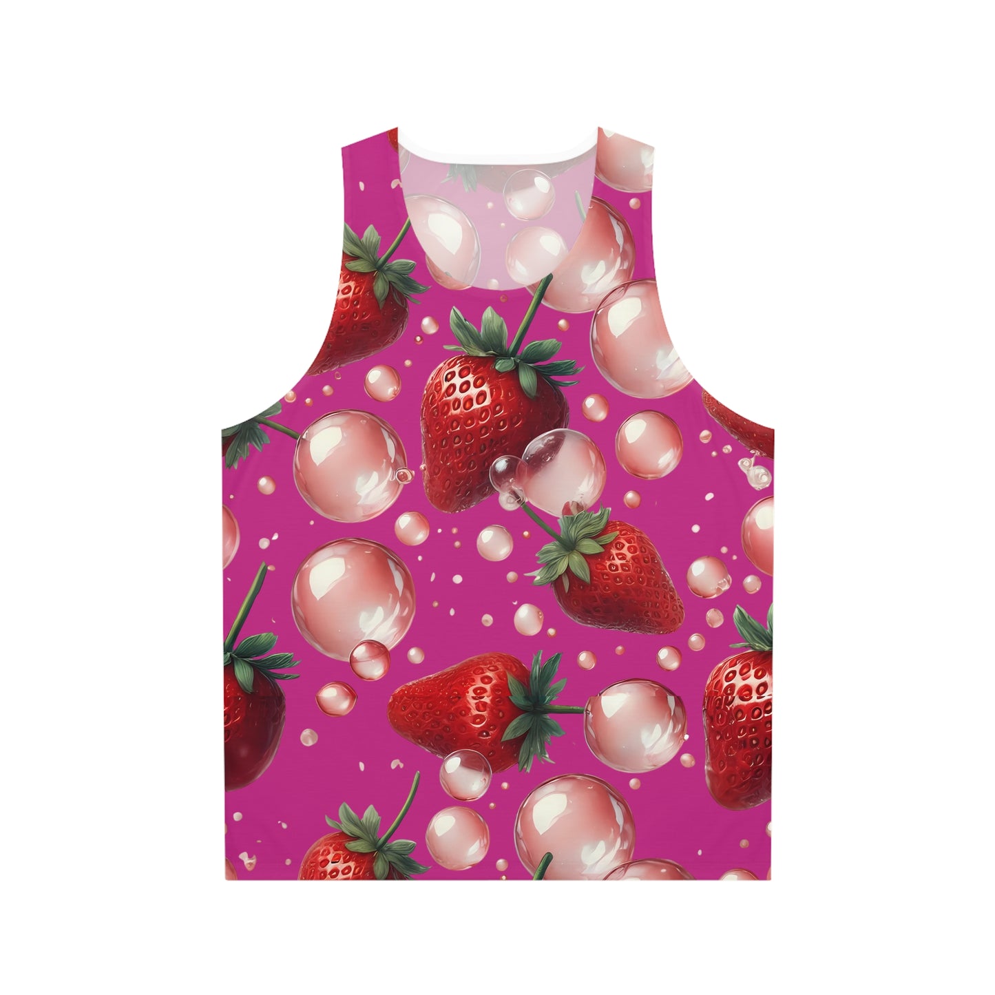 Strawberry Bubblegum Unisex Tank Top Hot Pink