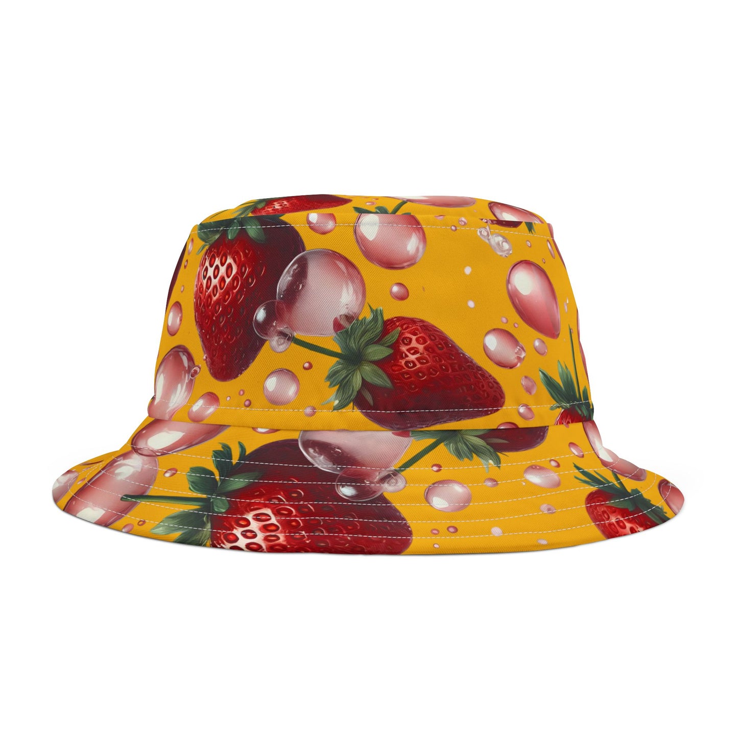 Strawberry Bubblegum Bucket Hat Yellow