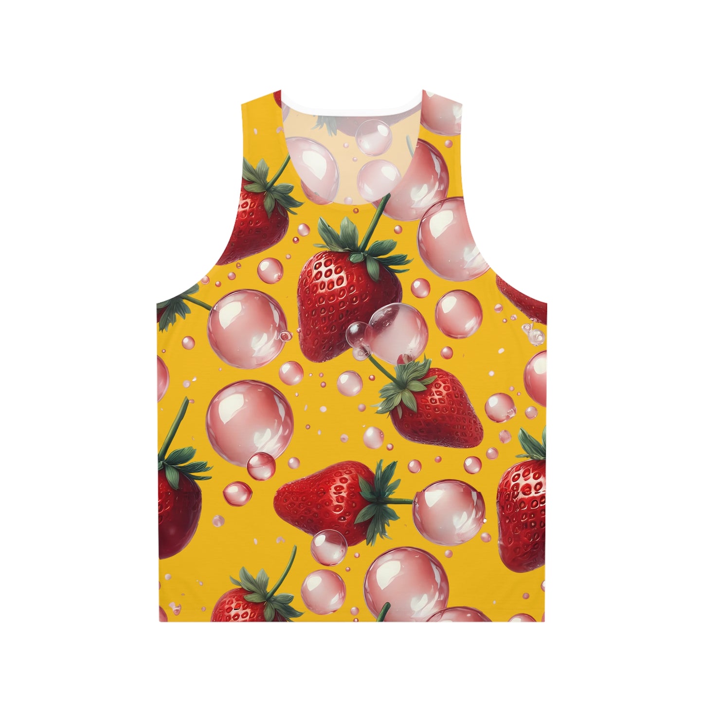 Strawberry Bubblegum Unisex Tank Top Yellow