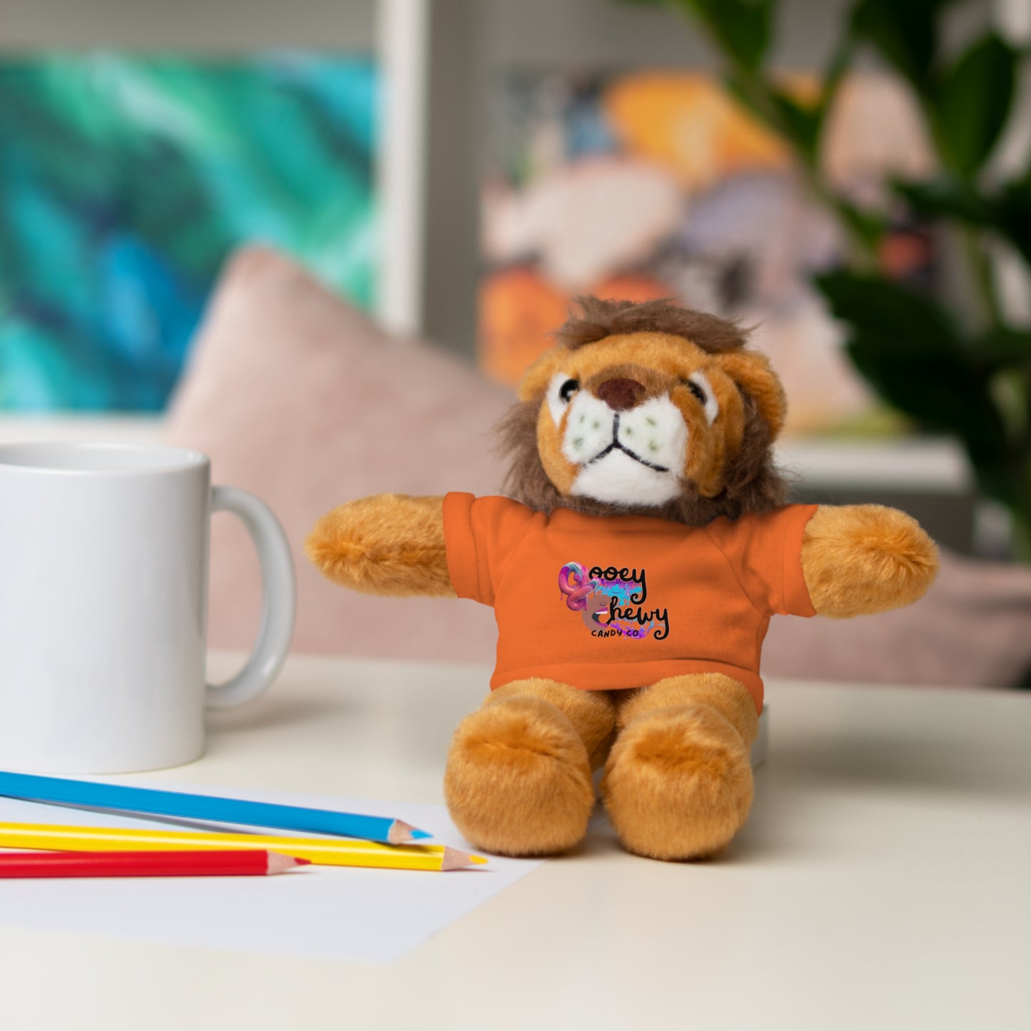 Stuffed Animals with Gooey Chewy Logo Tee