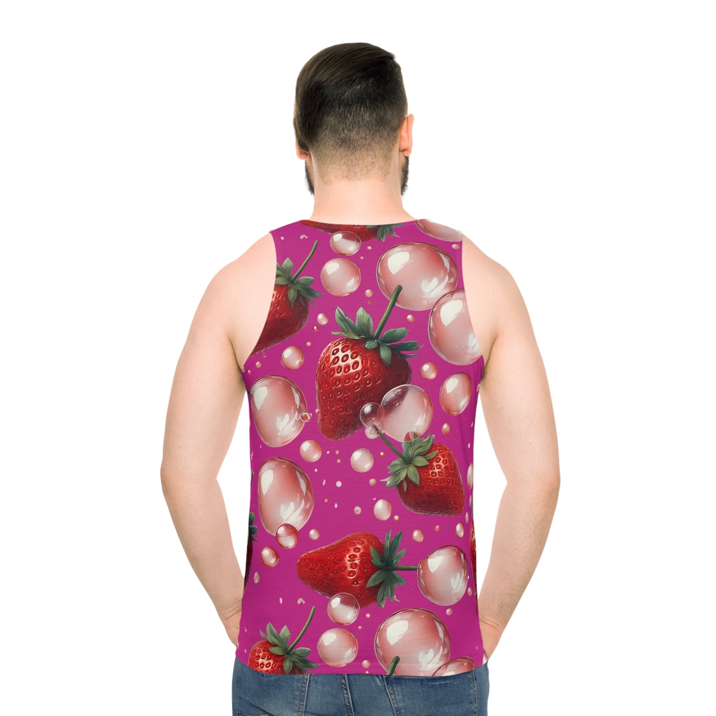 Strawberry Bubblegum Unisex Tank Top Hot Pink