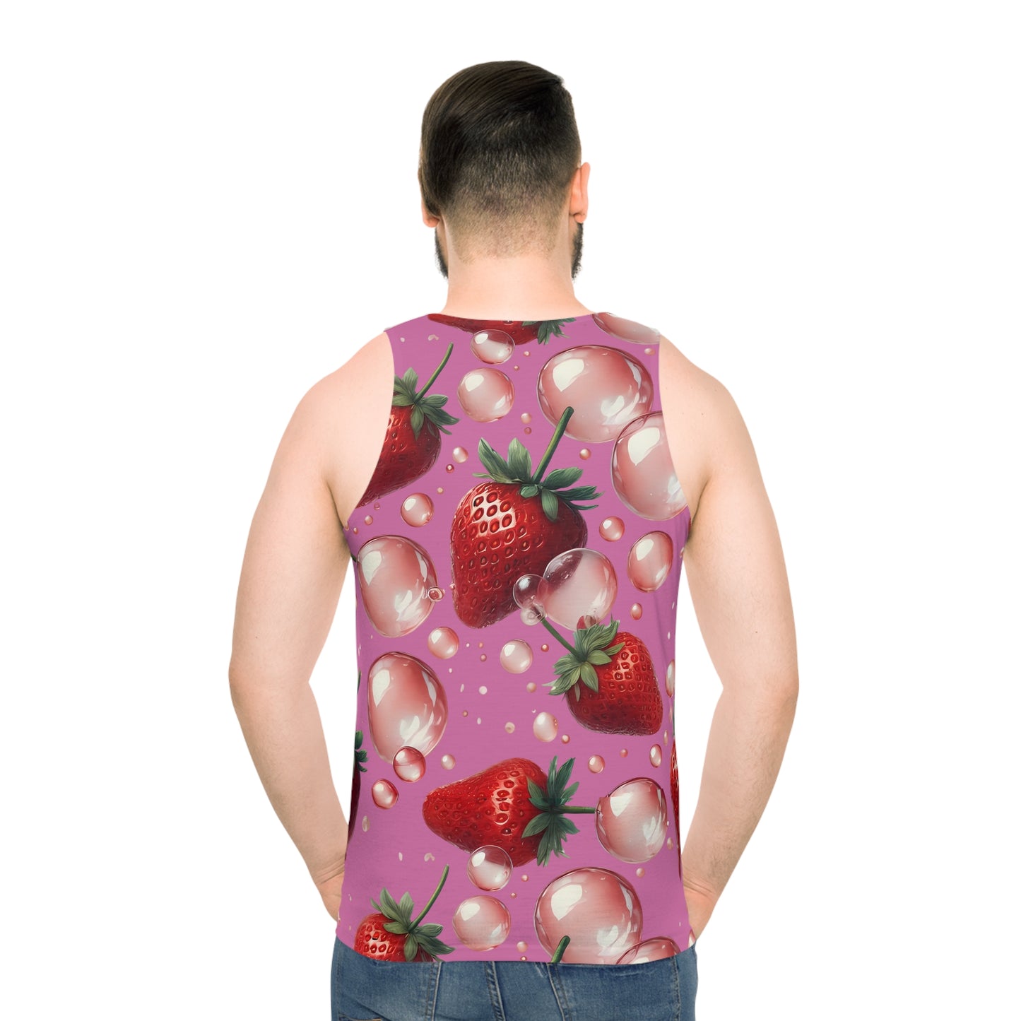 Strawberry Bubblegum Unisex Tank Top Light Pink