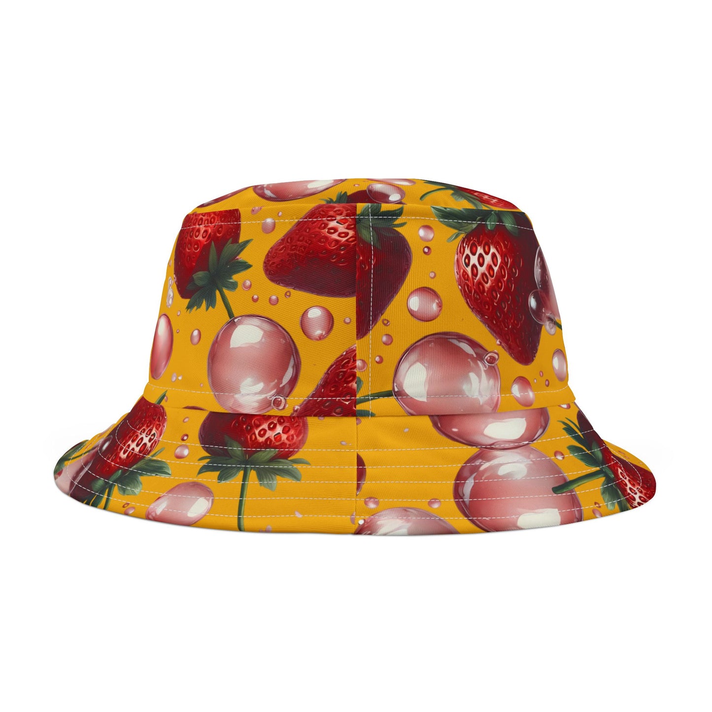 Strawberry Bubblegum Bucket Hat Yellow