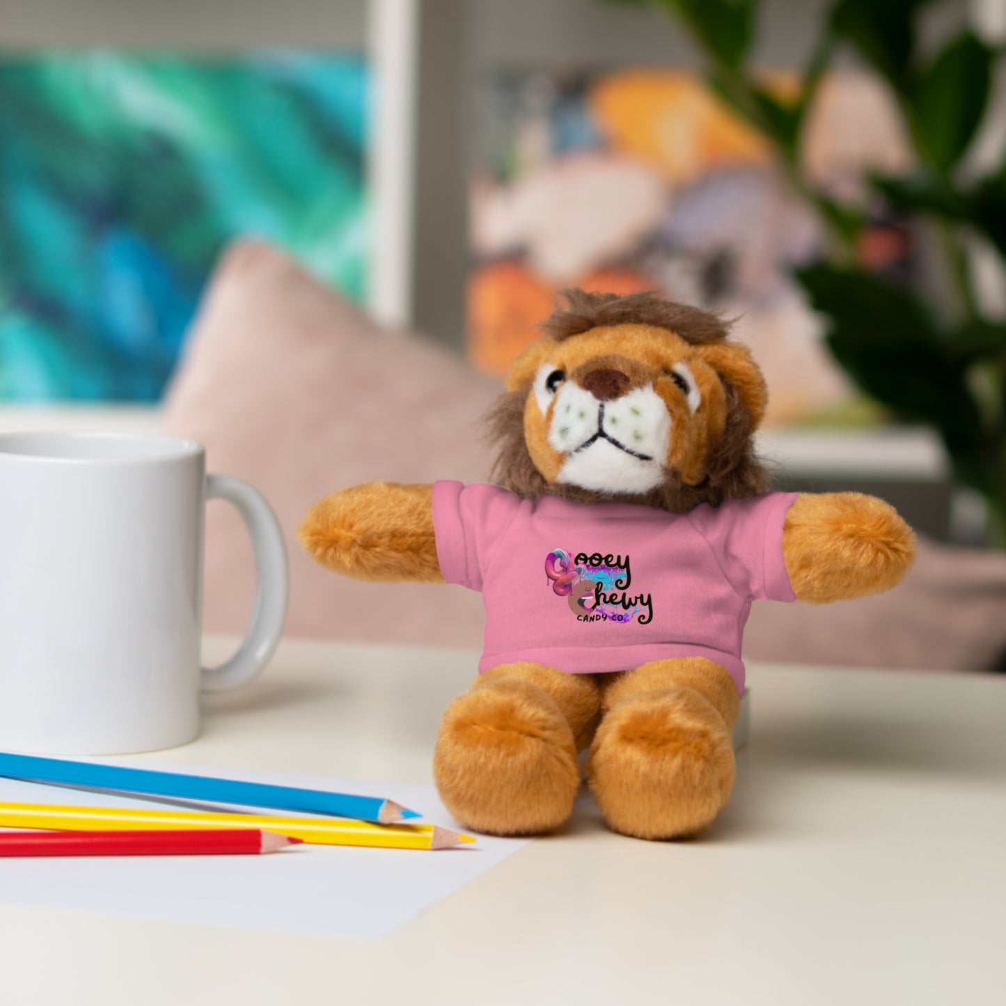 Stuffed Animals with Gooey Chewy Logo Tee