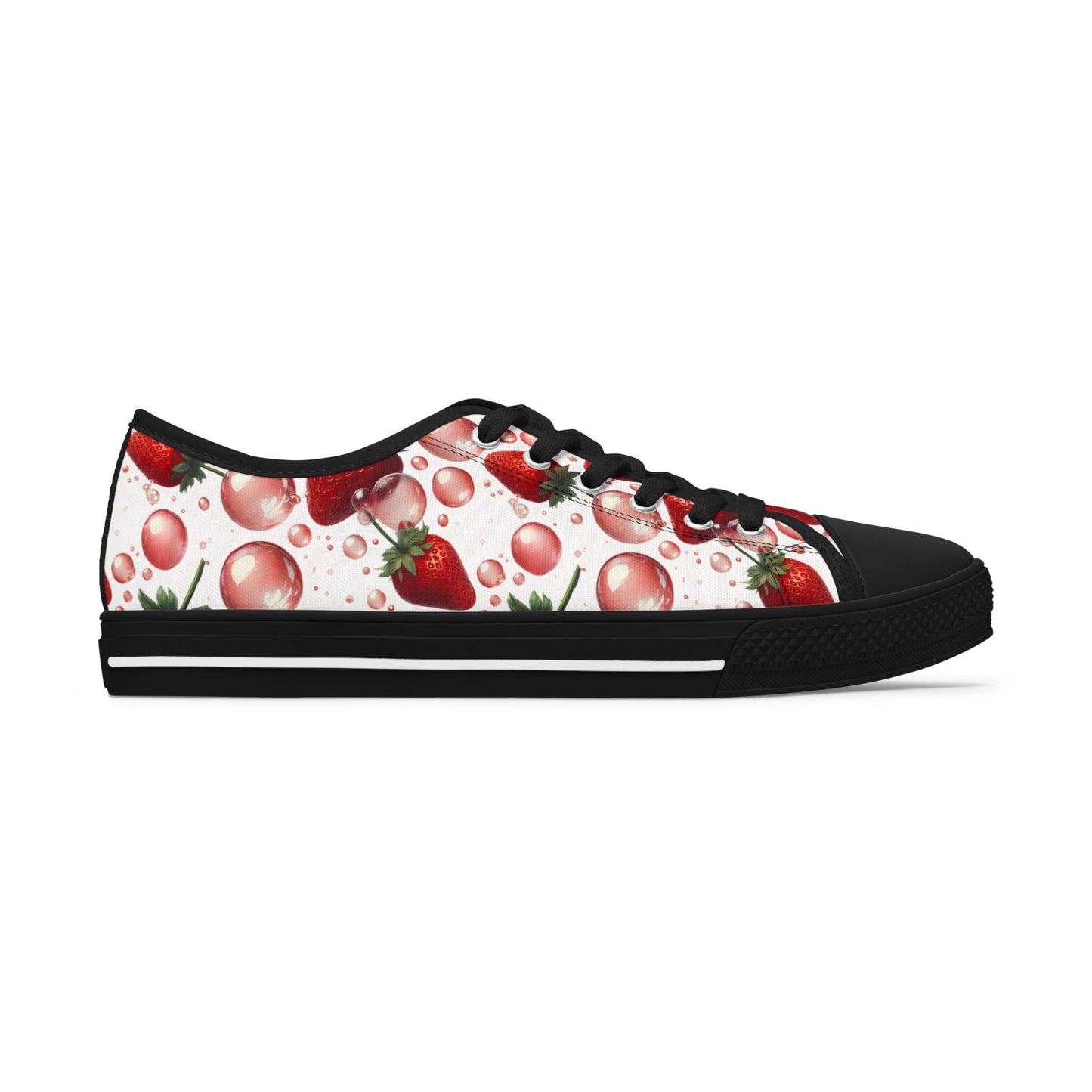 Strawberry Bubblegum Women's Low Top Sneakers