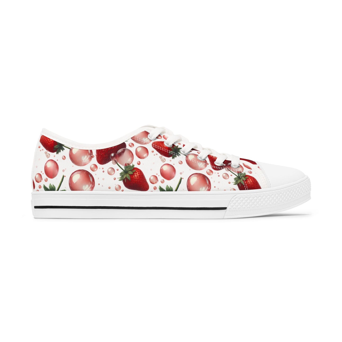 Strawberry Bubblegum Women's Low Top Sneakers