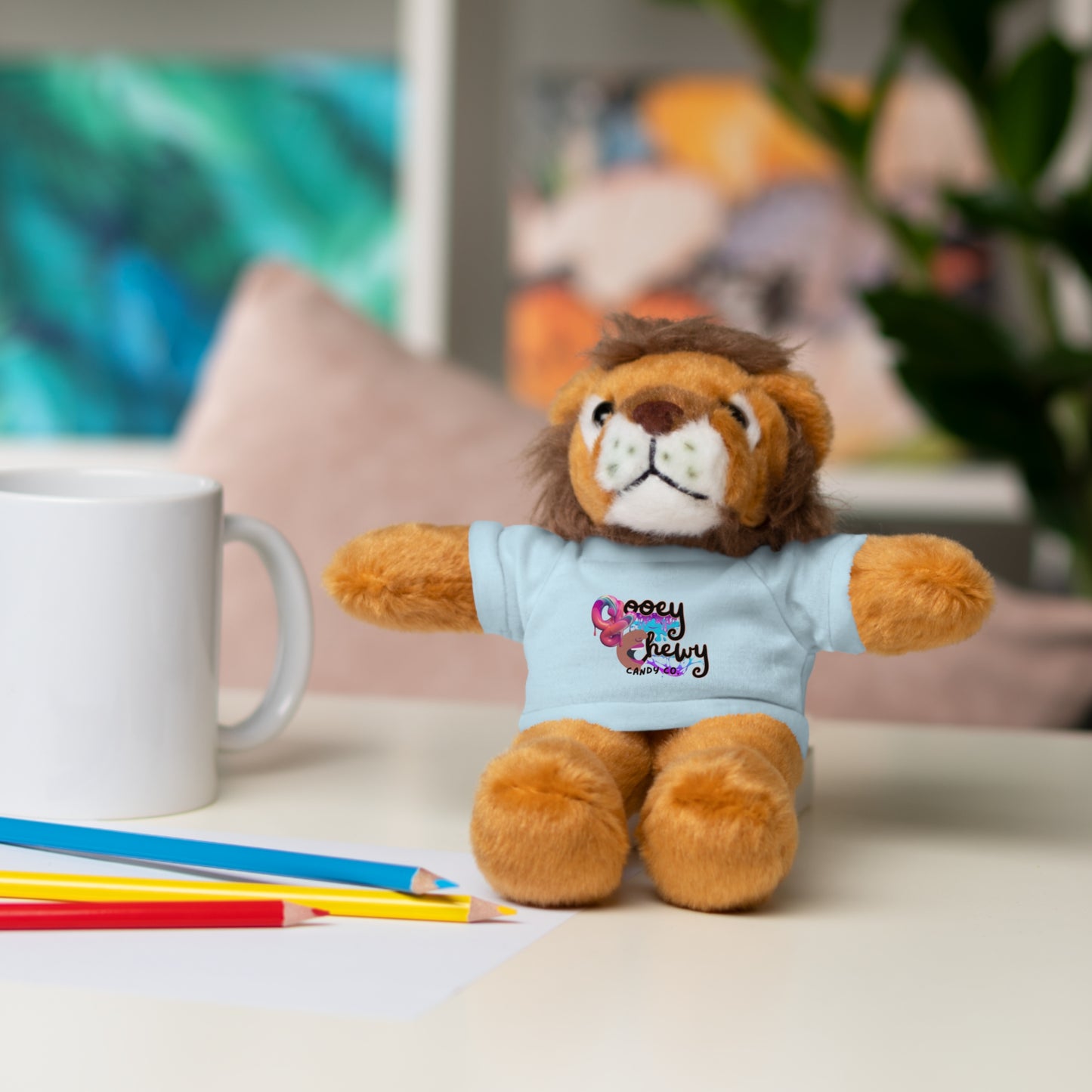 Stuffed Animals with Gooey Chewy Logo Tee