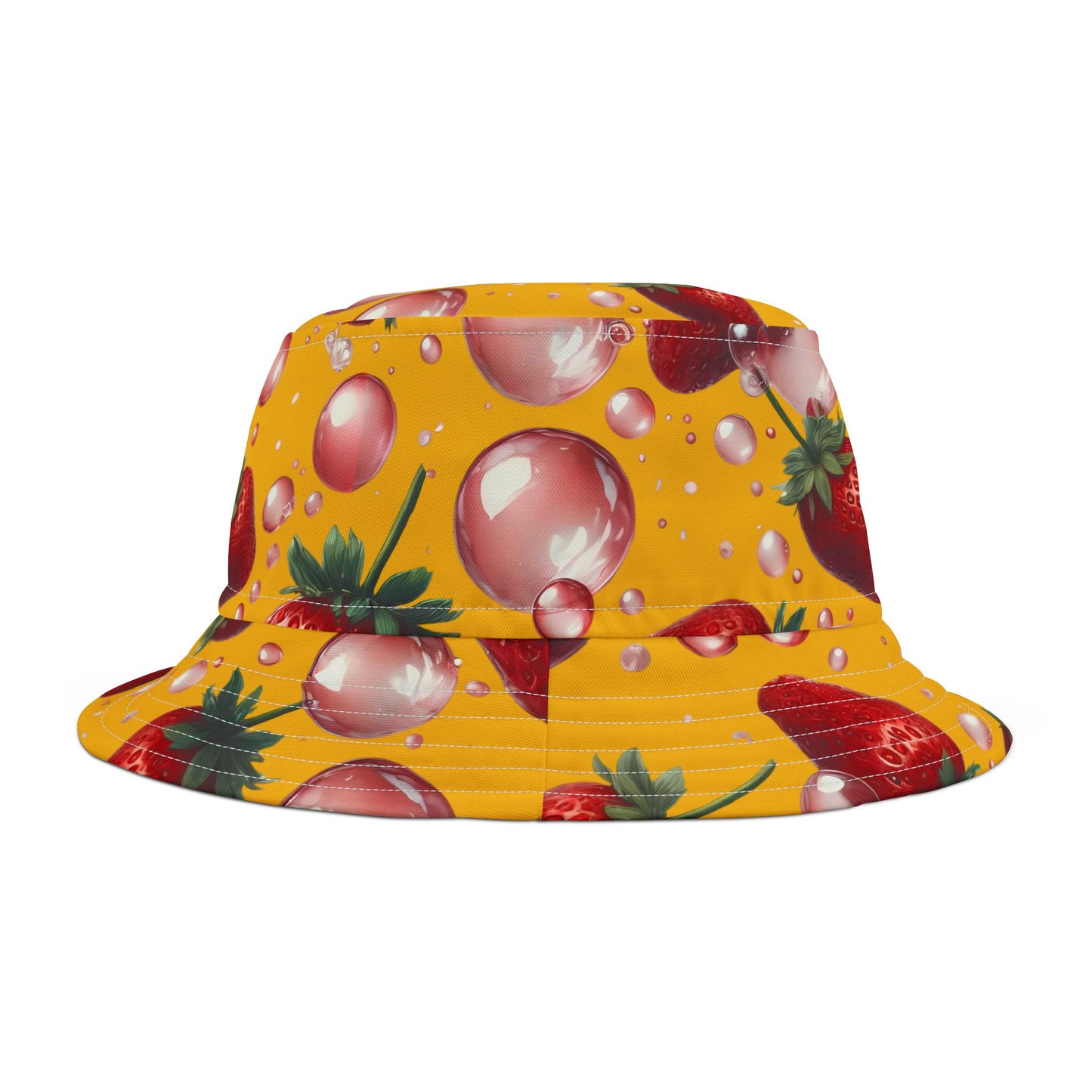 Strawberry Bubblegum Bucket Hat Yellow