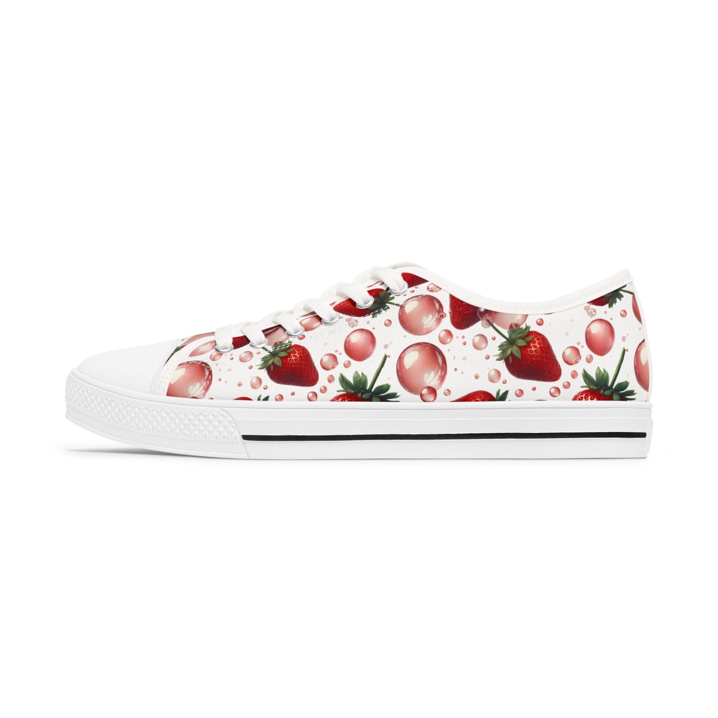 Strawberry Bubblegum Women's Low Top Sneakers