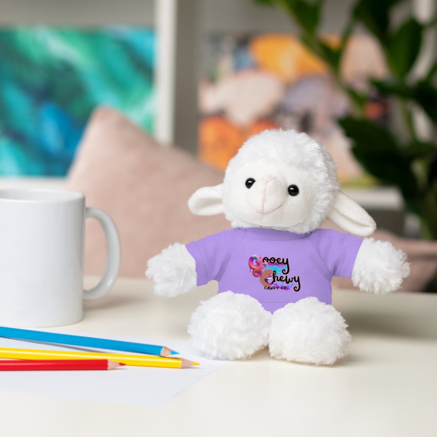 Stuffed Animals with Gooey Chewy Logo Tee