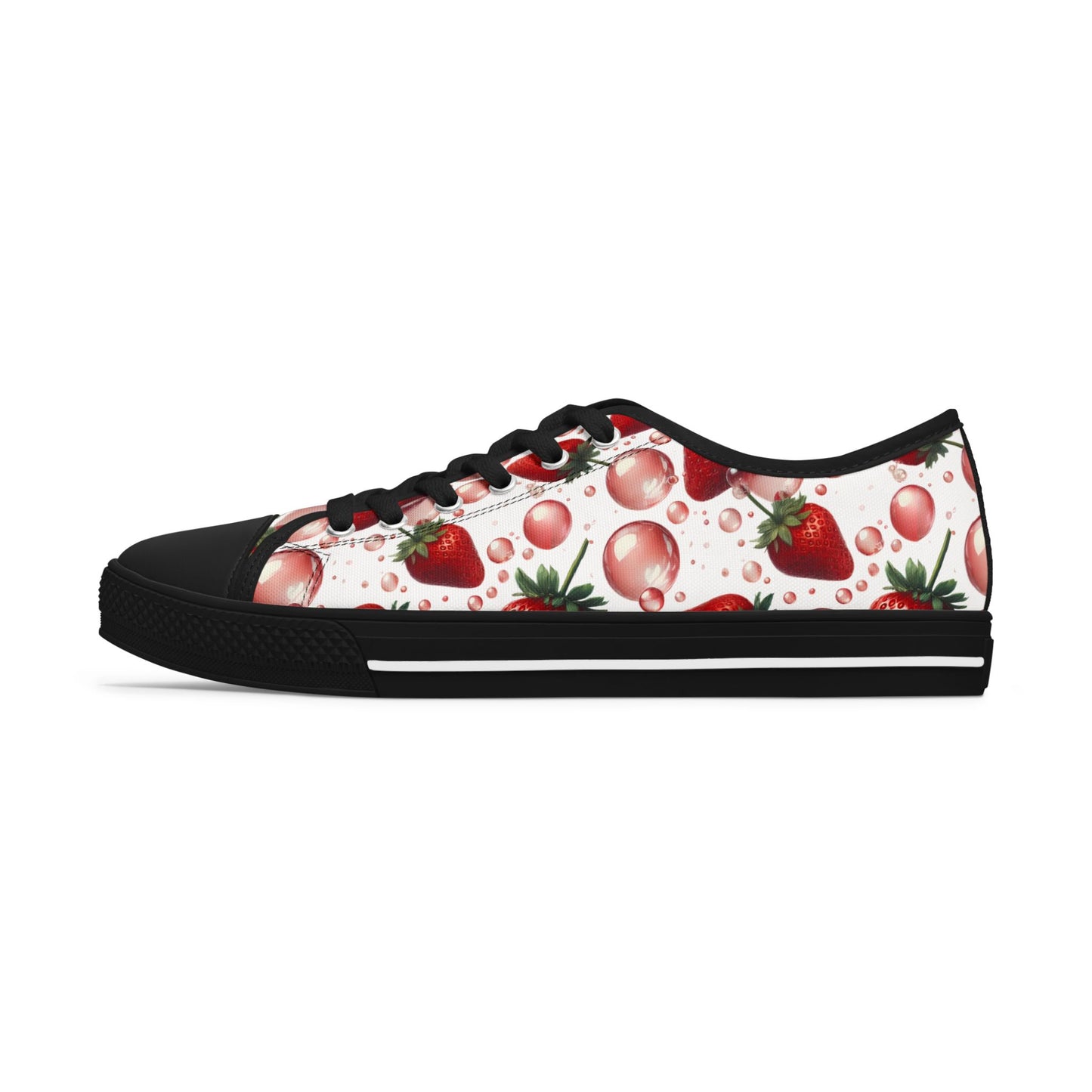 Strawberry Bubblegum Women's Low Top Sneakers