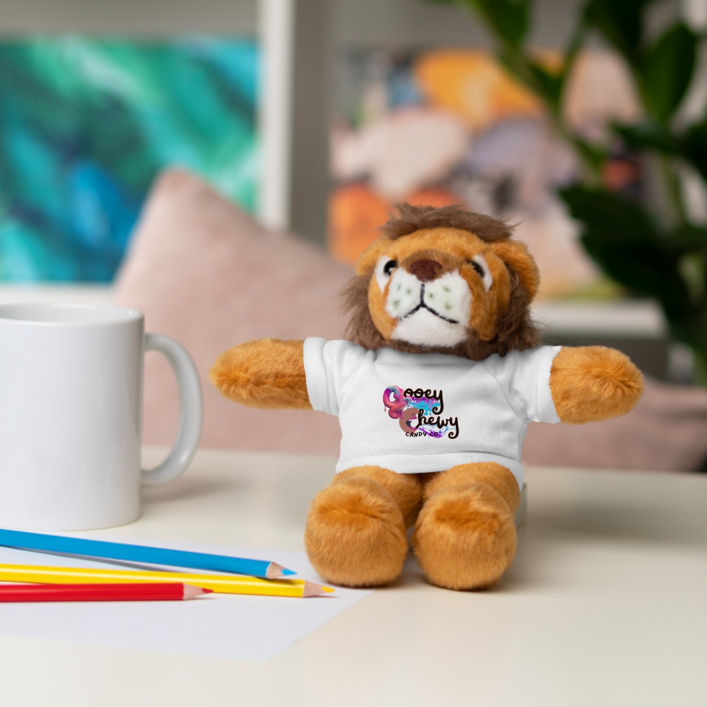 Stuffed Animals with Gooey Chewy Logo Tee