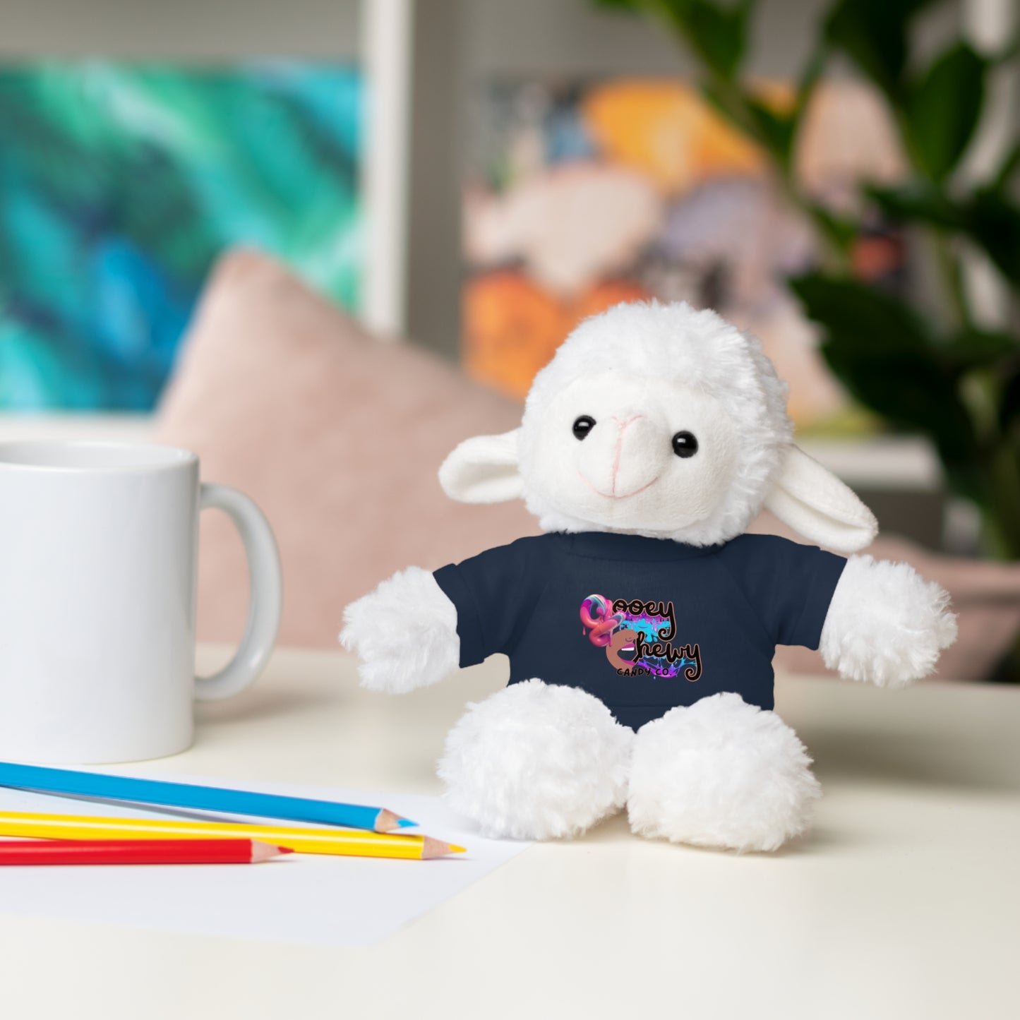 Stuffed Animals with Gooey Chewy Logo Tee