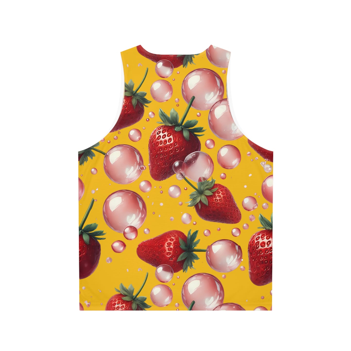 Strawberry Bubblegum Unisex Tank Top Yellow