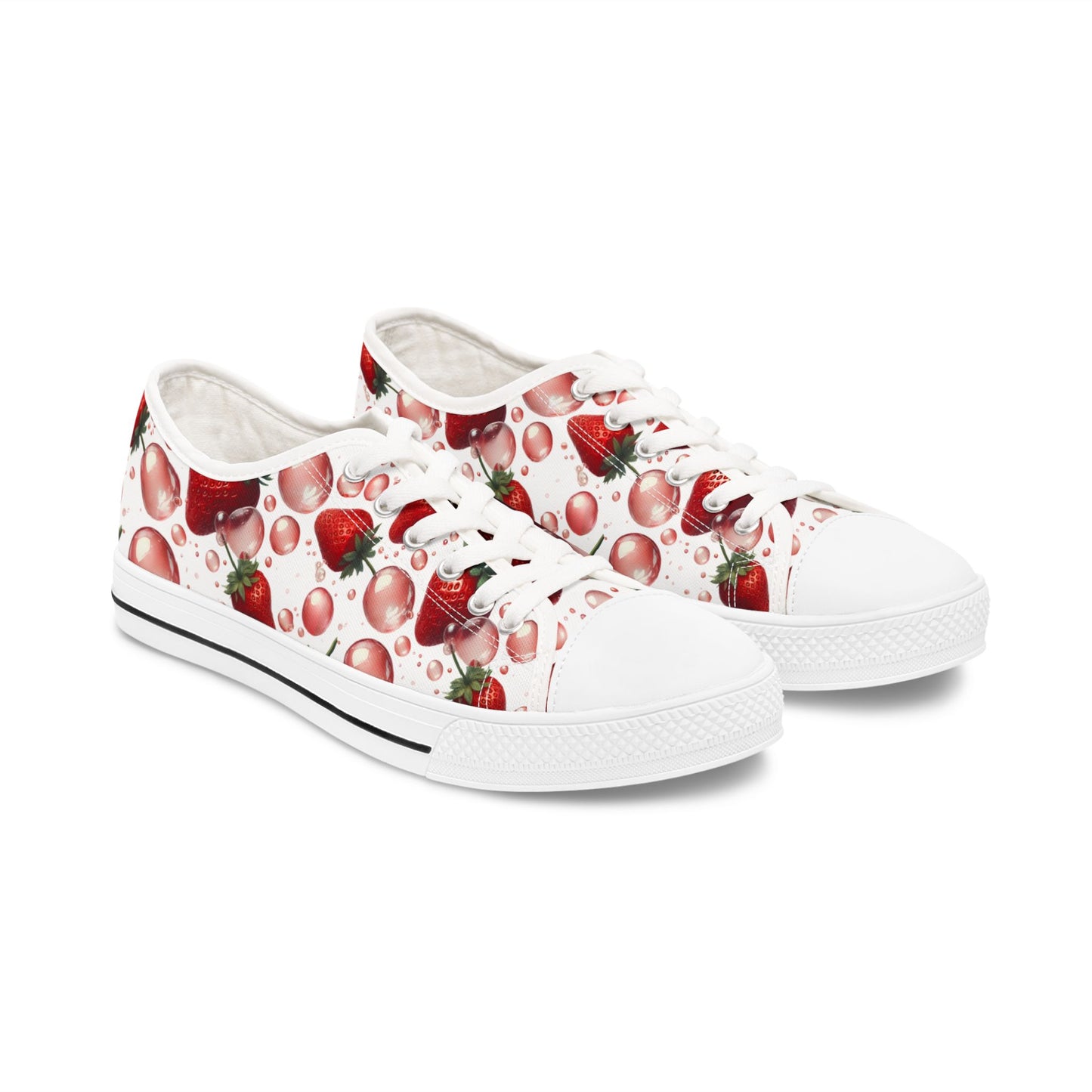 Strawberry Bubblegum Women's Low Top Sneakers